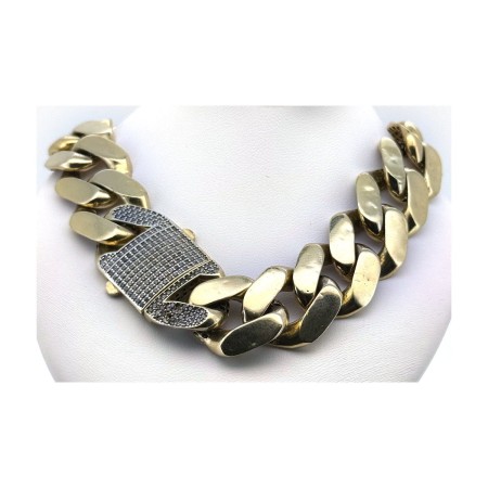 Cadena cubana de oro 18k 65 cm
